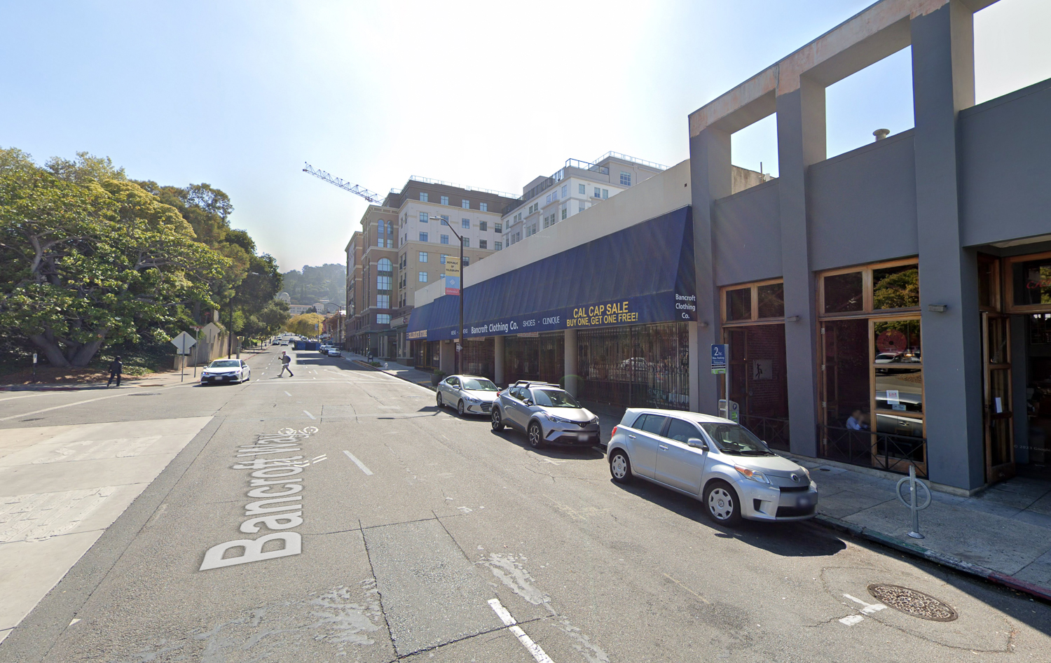 2530 Bancroft Way, image via Google Street View looking east