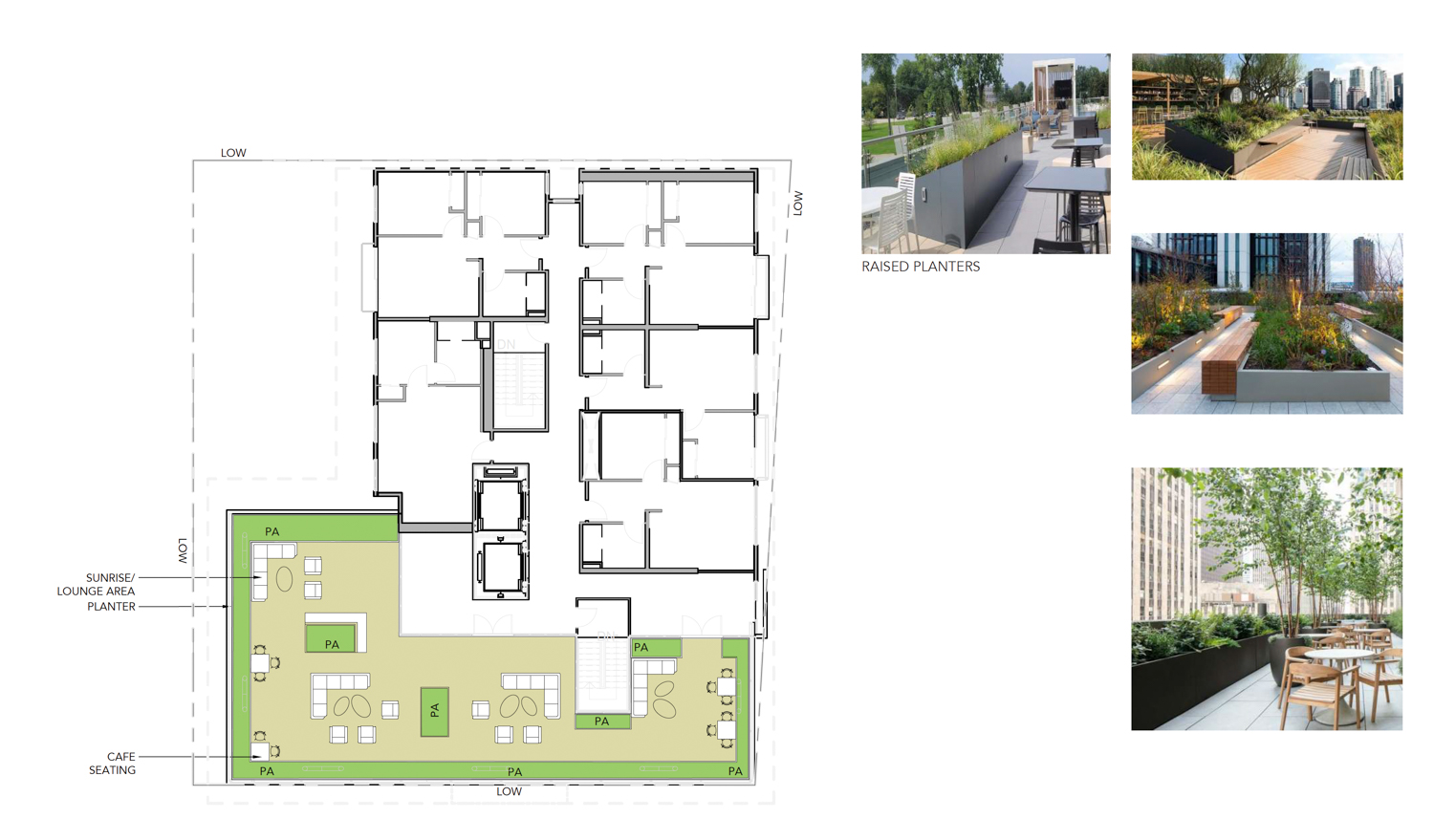 3120 Shattuck Avenue rooftop deck, rendering by Groundworks Office