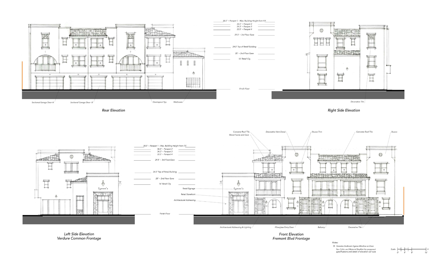 37447 Fremont Boulevard facade elevations, illustration by Hunt Hale Jones Architects