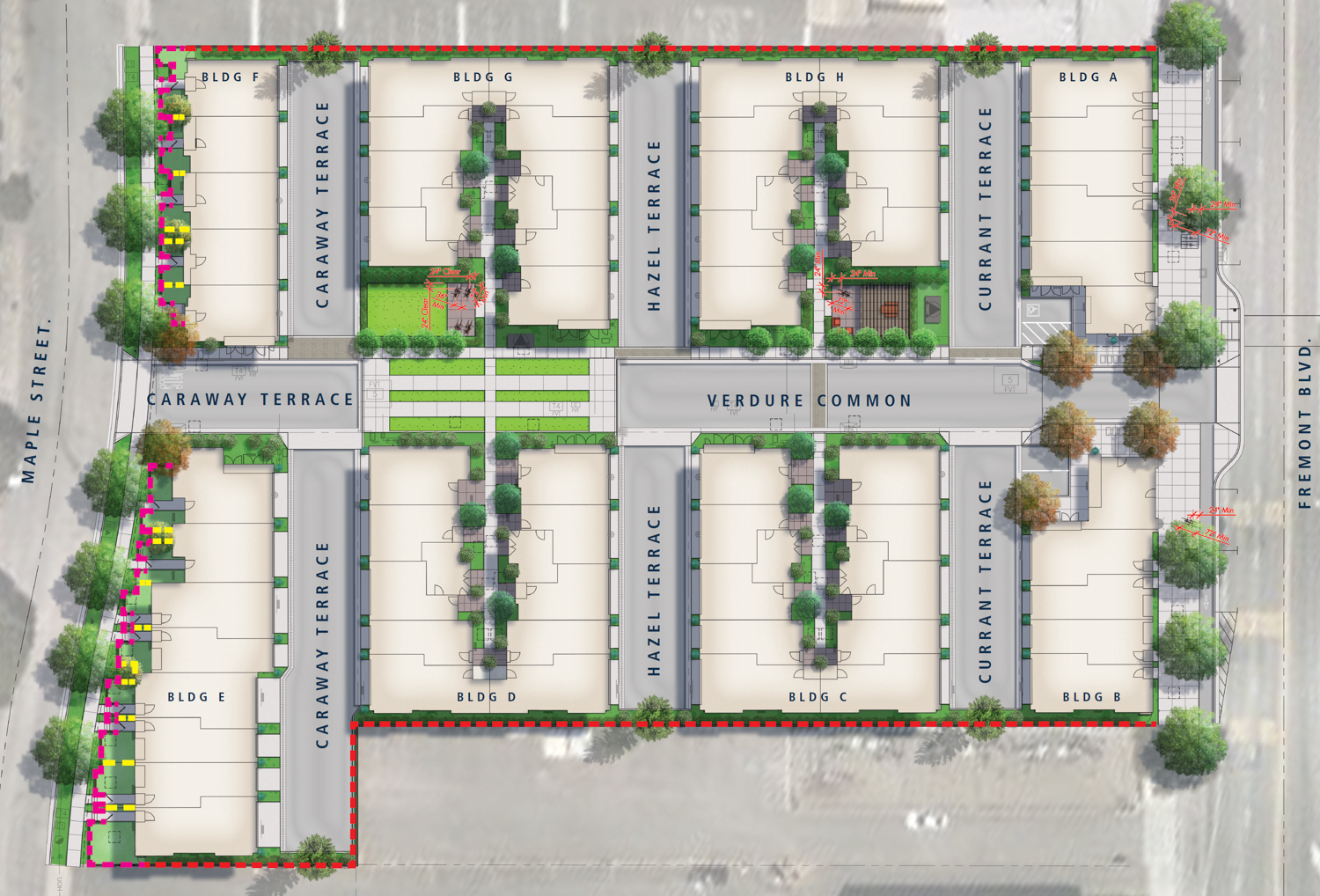 37447 Fremont Boulevard site map, illustration by Hunt Hale Jones Architects