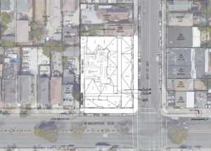 3801 Martin Luther King Jr. Way ground-level floor plan, illustration by HKIT Architects