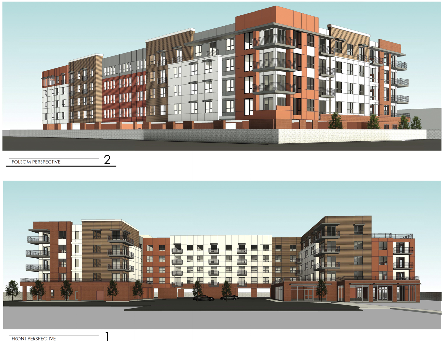 8581 Folsom Boulevard from two perspectives, rendering by HRGA