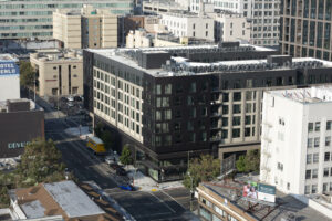 Atlas podium deck seen from 1510 Webster Street, image by Andrew Campbell Nelson