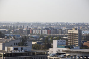 Brooklyn Basin construction site seen from 1510 Webster Street, image by Andrew Campbell Nelson