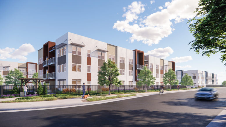 Bruceville Road Apartments at 7400 Shasta Avenue, rendering by LPAS Architecture + Design