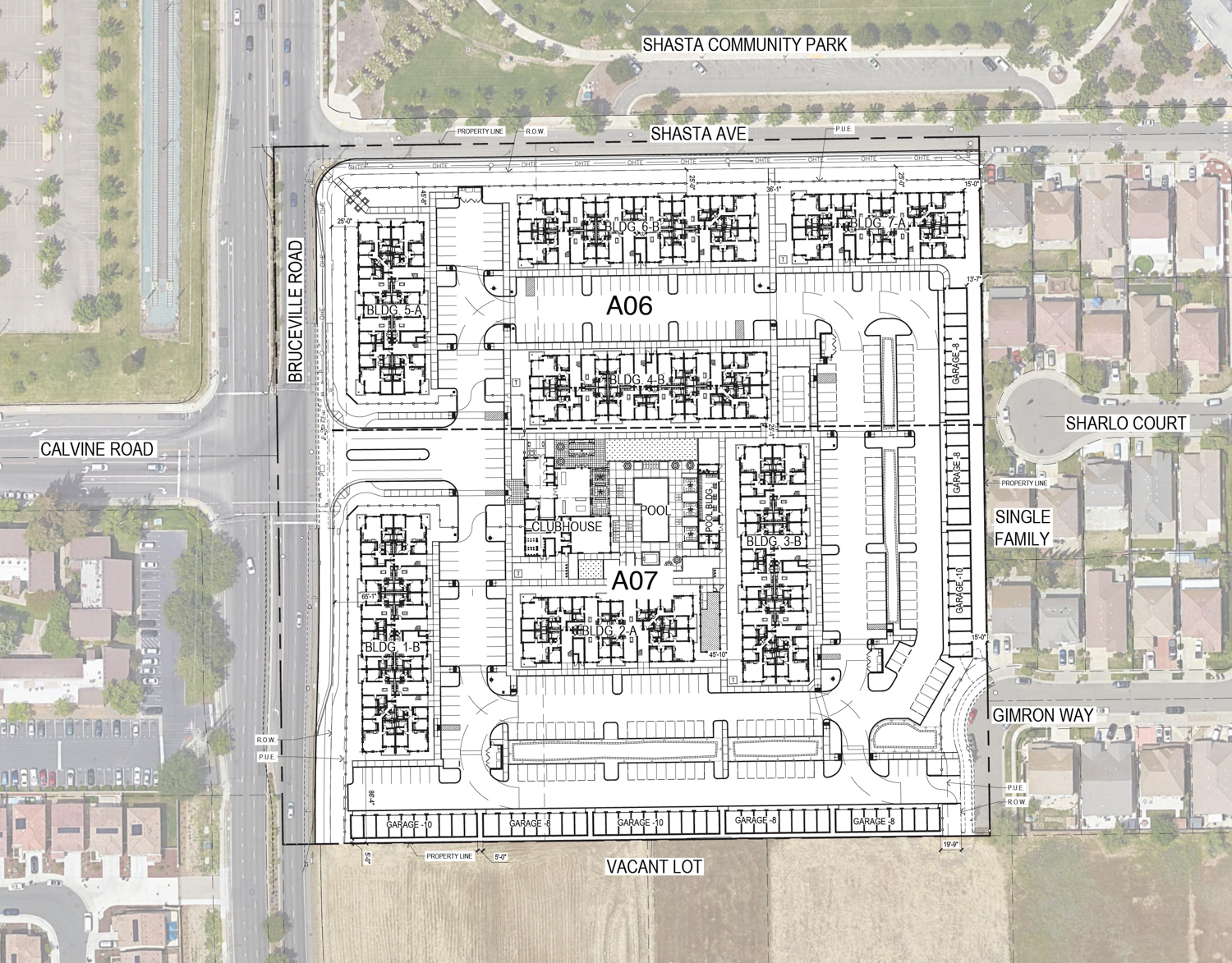 Bruceville Road Apartments at 7400 Shasta Avenue, site map by LPAS Architecture + Design