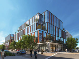 Cityline Building 3 pedestrian view, rendering by Gensler