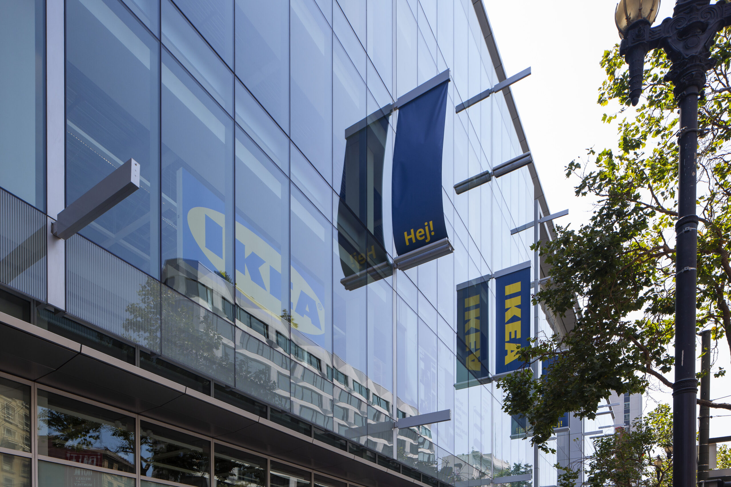 IKEA signage along Livat Mall's facade, image by author