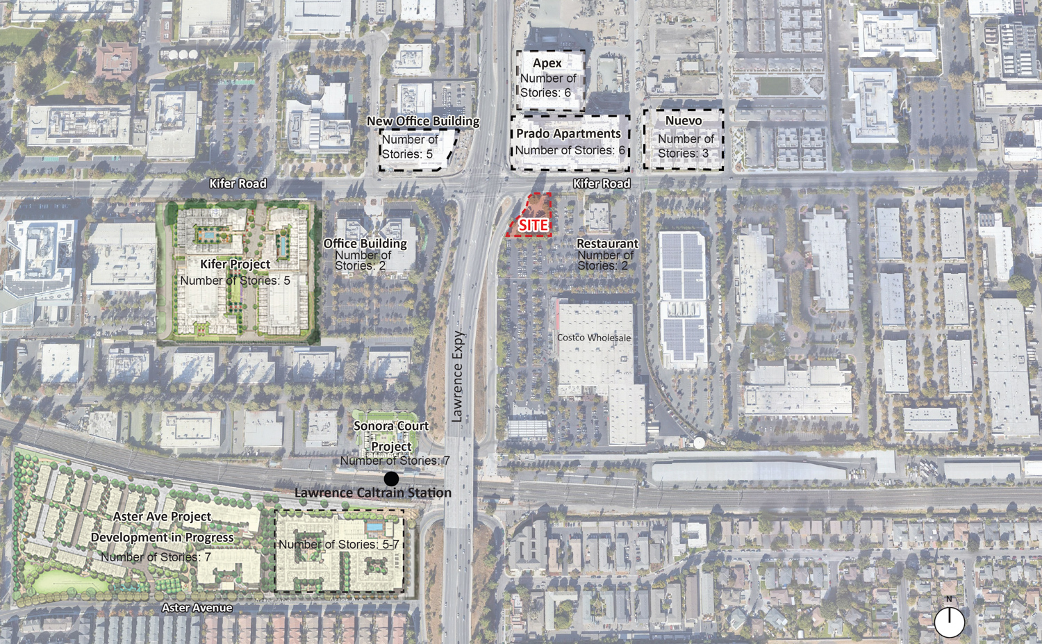 1202 Kifer Road property and surrounding area development, map by Studio T Square