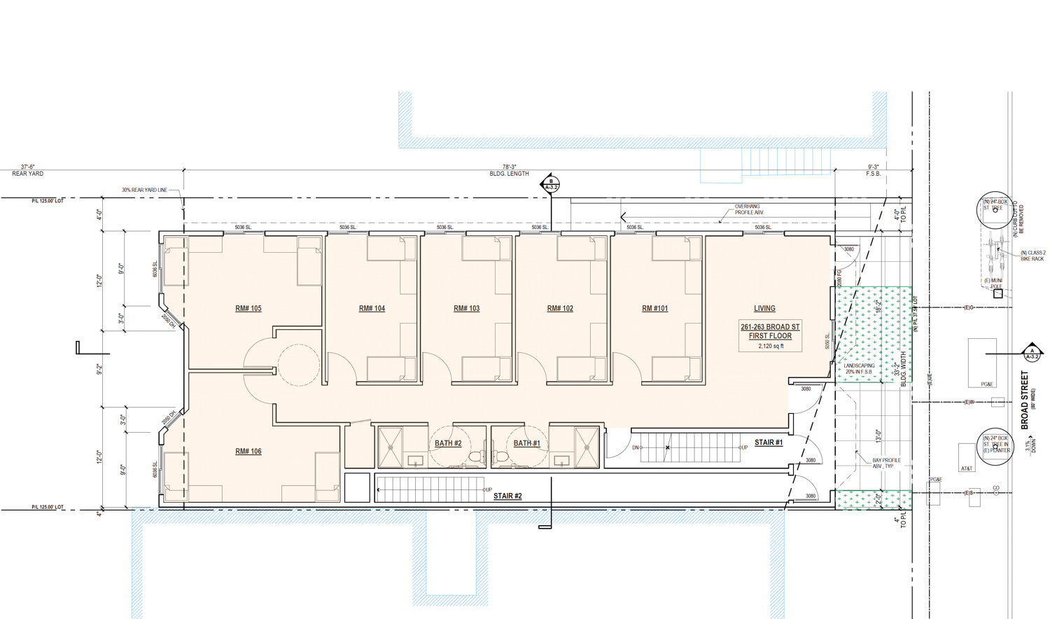 261 Broad Street ground-level floor plan, illustration by Schaub Li Architects