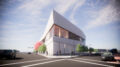 Carpenter’s Union Hall establishing view over 3rd Street and Cargo Street, rendering by Mithun and lightly edited by YIMBY