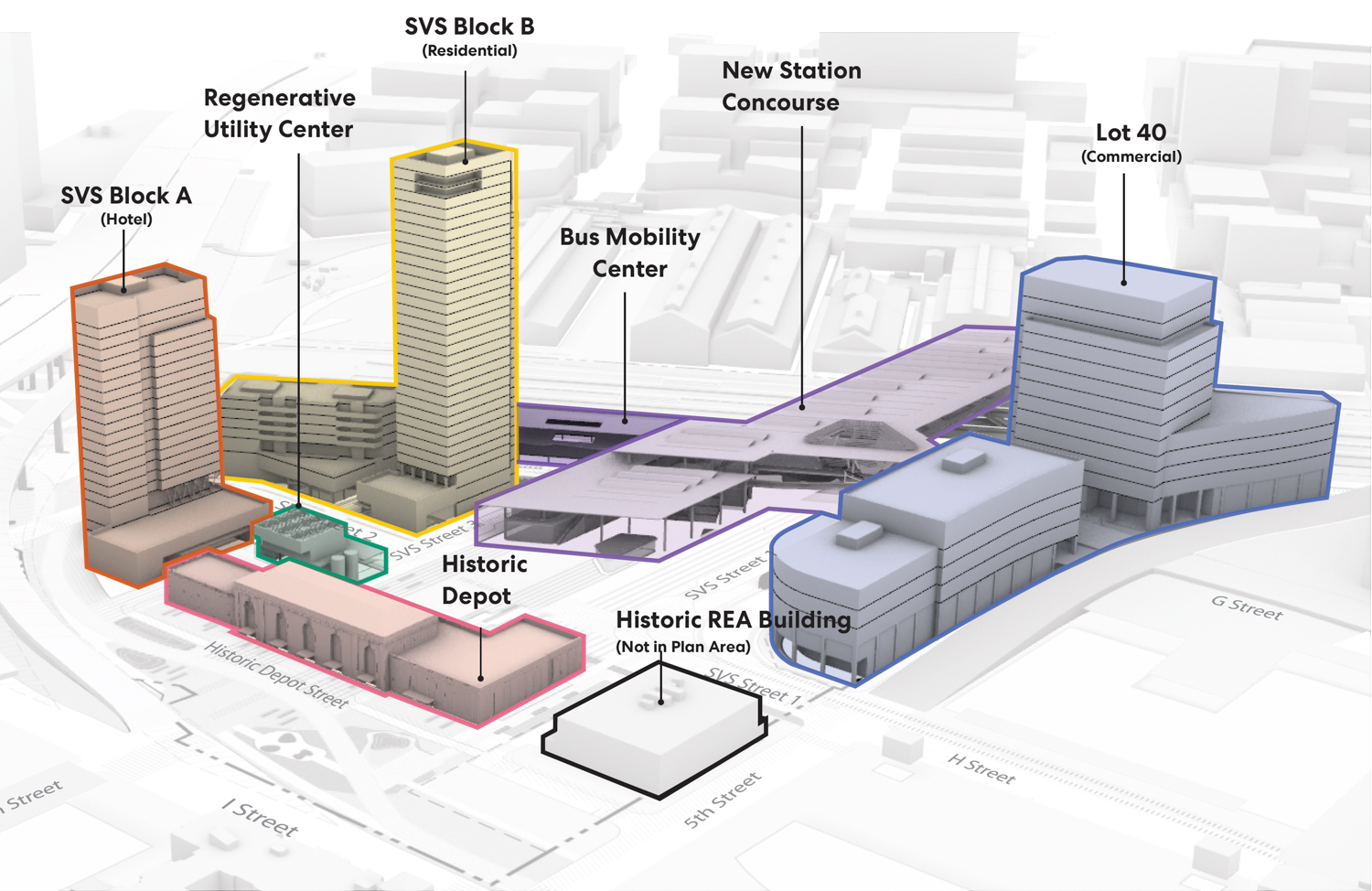 Sacramento Valley Station master plan, illustration by Perkins&Will