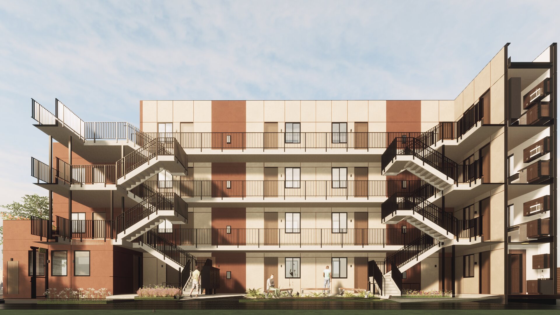 1367 University Avenue cross-section, rendering by Design Draw Build