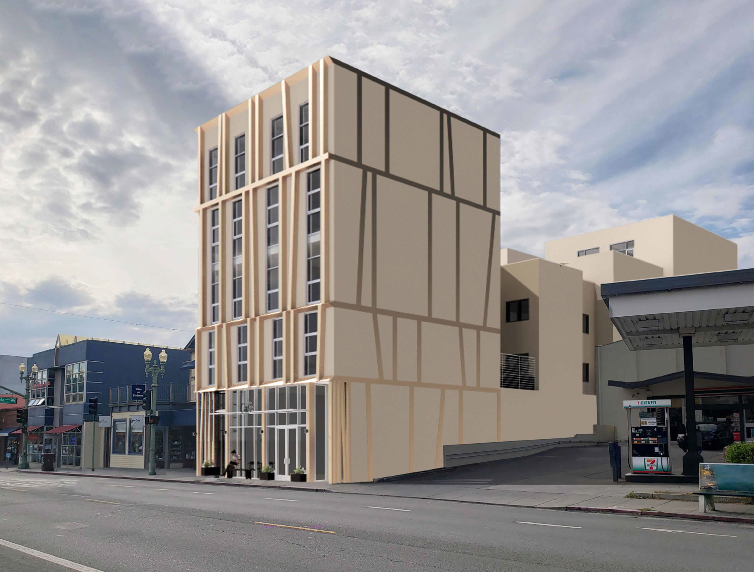 4185 Piedmont Avenue, rendering by Kava Massih Architects