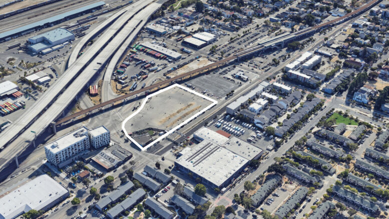 500 Kirkham Street outlined approximately by YIMBY, image by Google Satellite