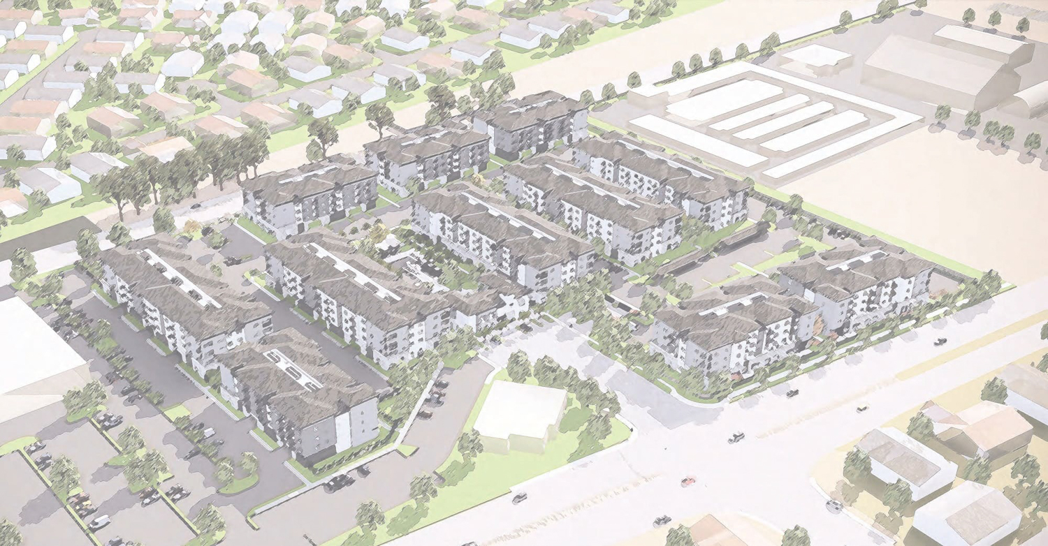 5180 Sonoma Boulevard aerial view, rendering by TCA