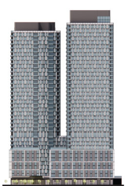 655 4th Street facade elevation, illustration by SCB and Iwamotoscott Architecture