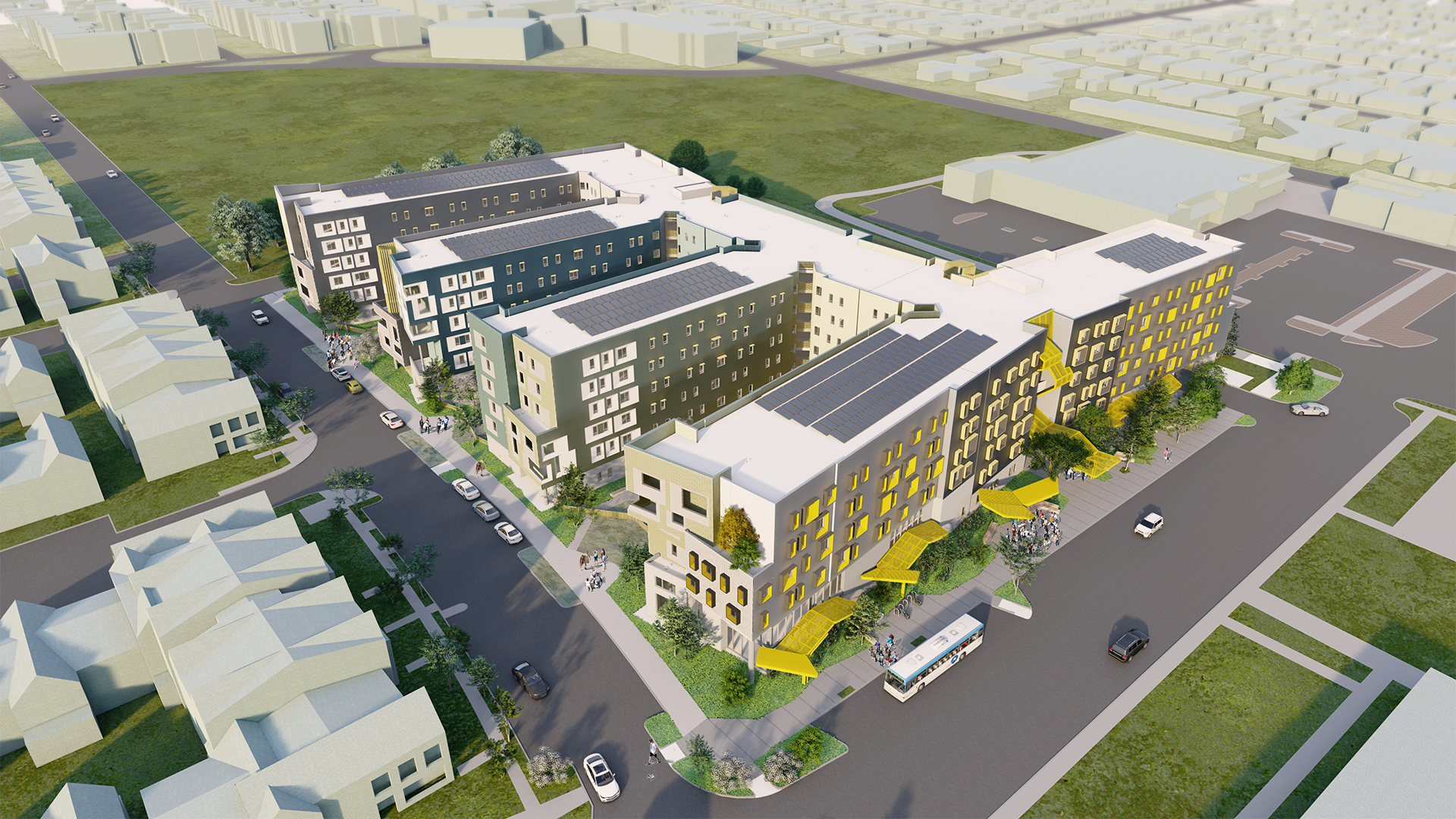 Albany Village Student Housing Aerial View