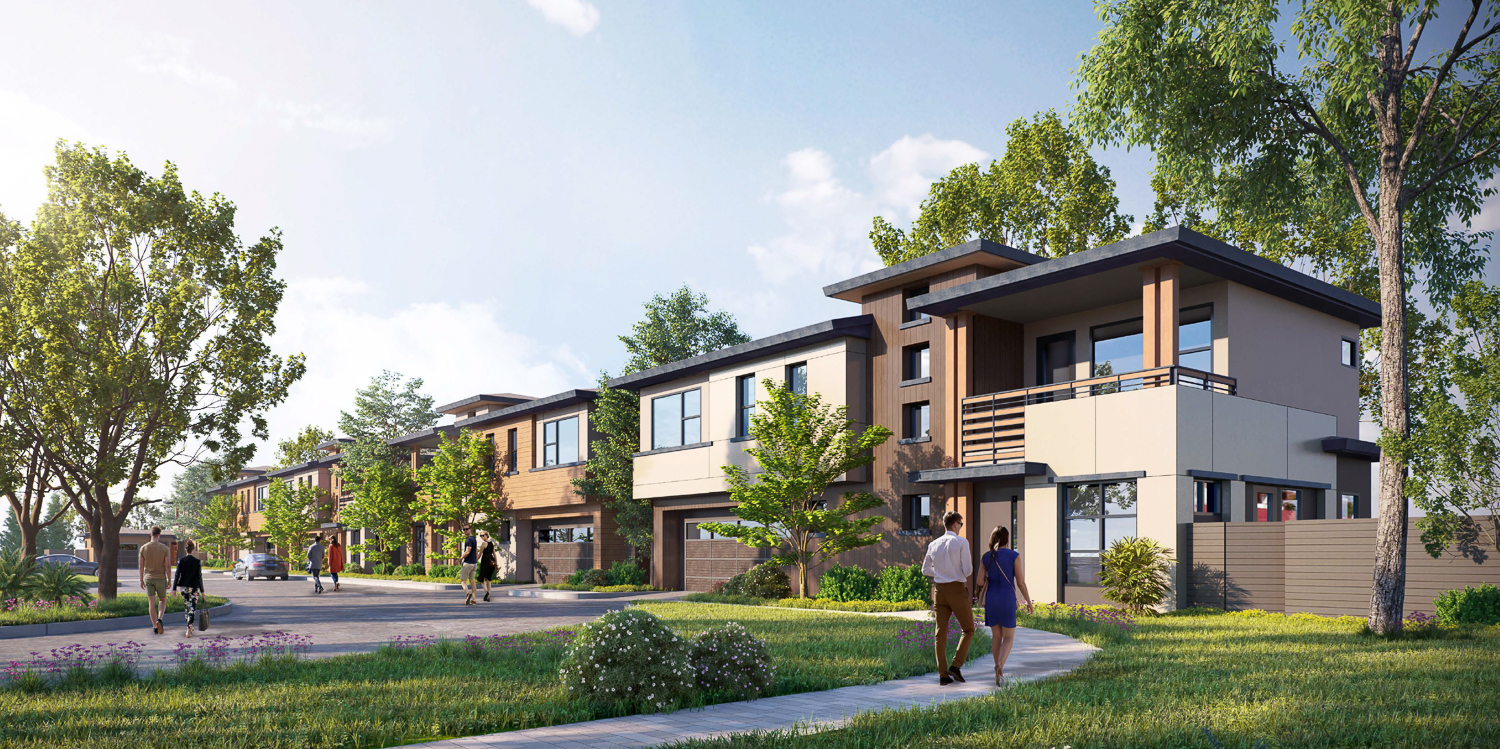 1124 West El Camino Real rear-parcel single-family homes, rendering by Dahlin Group
