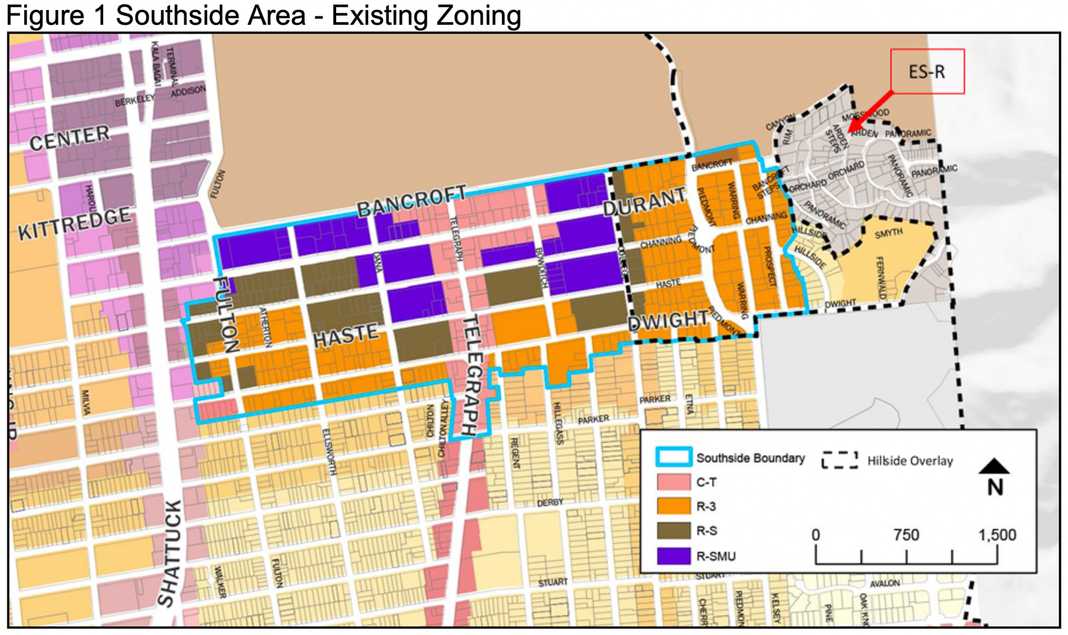 Southside existing zoning map, image from City Council documents