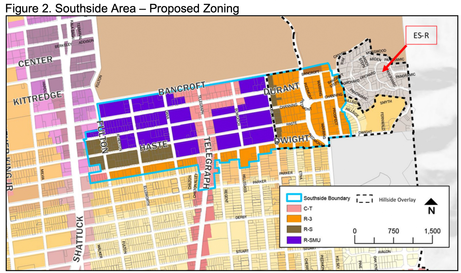 Southside proposed zoning map, image from City Council documents