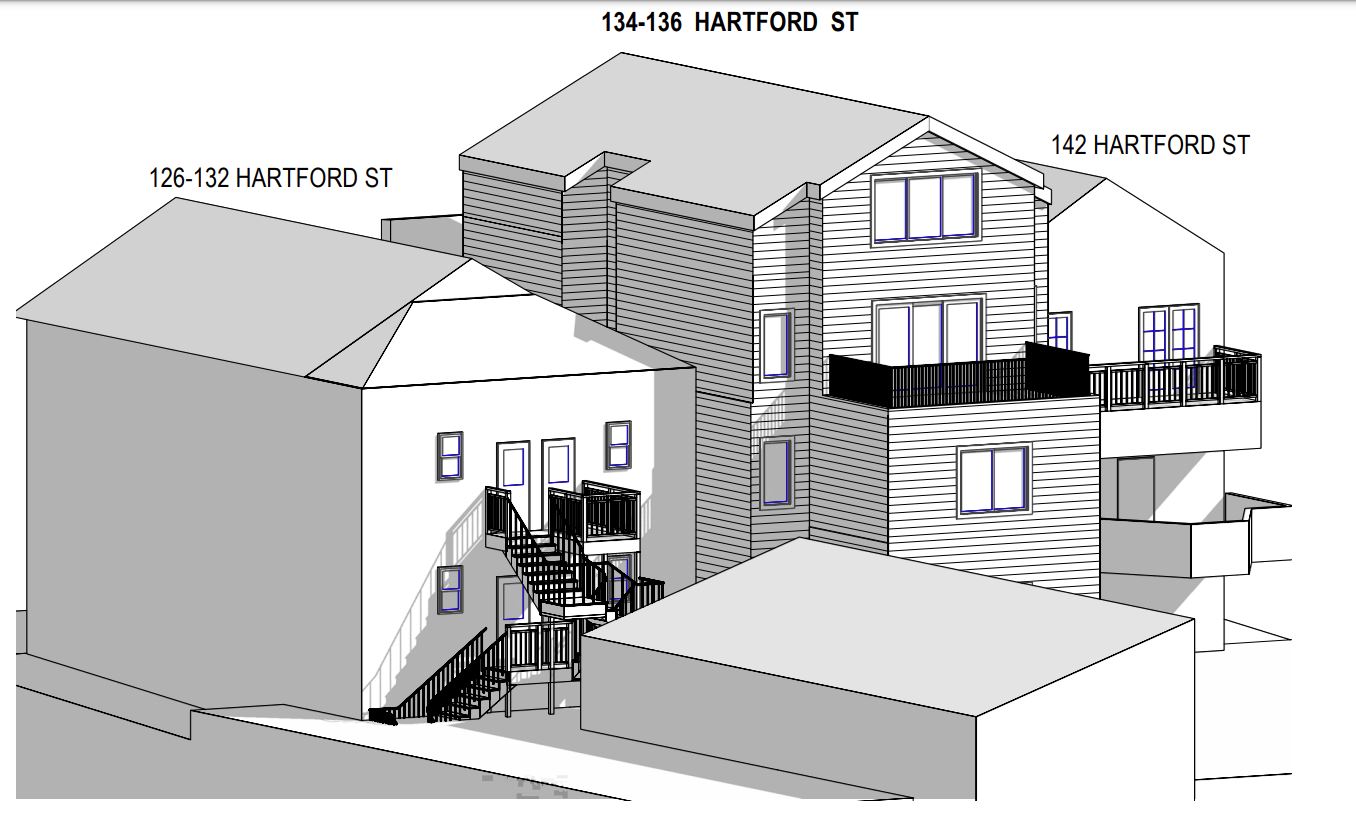 136 Hartford Street Proposed Isometric View