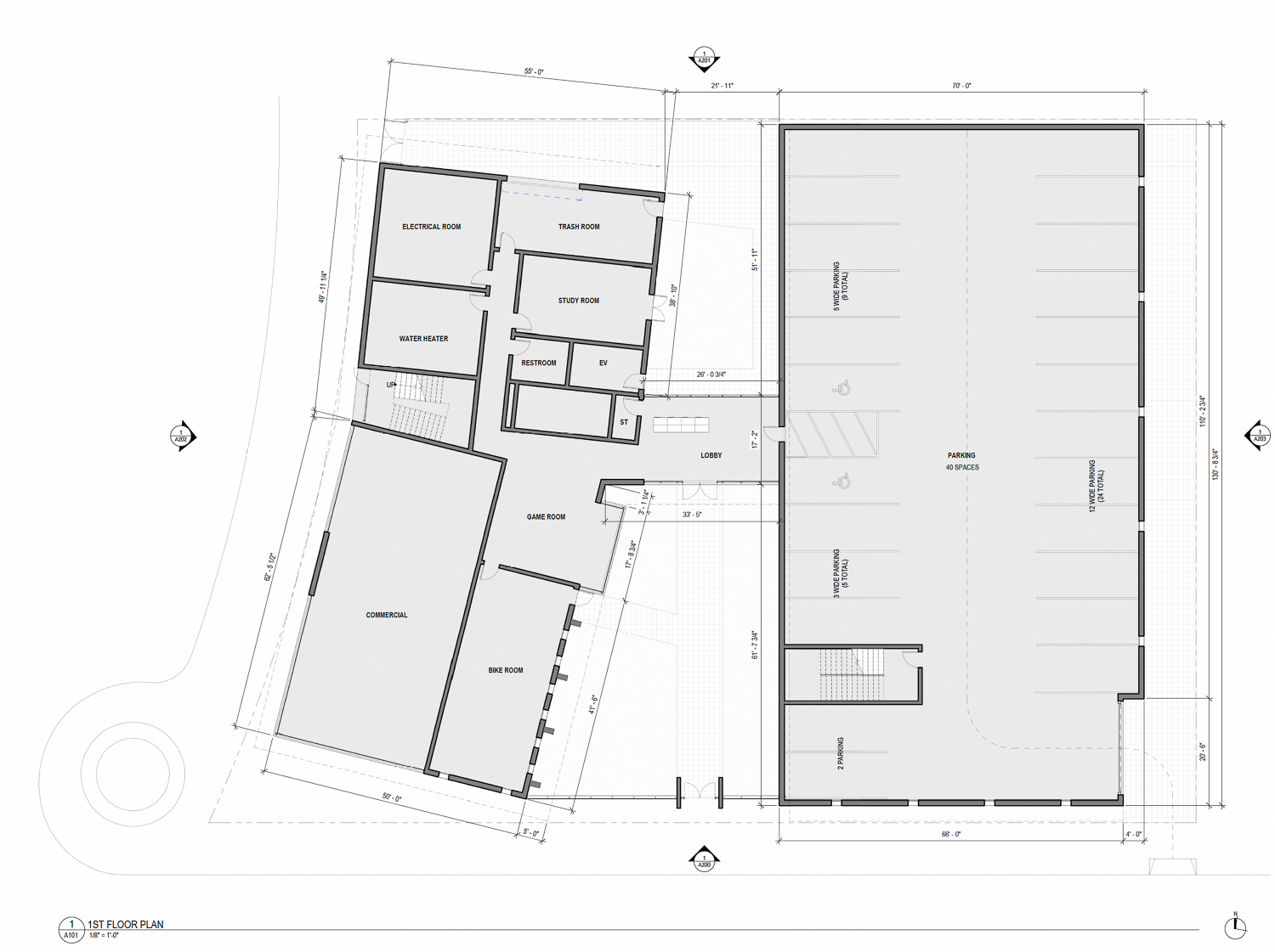 2655 Shattuck Avenue ground-level floor plan, illustration by Studio KDA