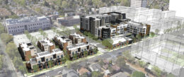 East Santa Clara Street master plan phase two aerial view, rendering by Studio T Square