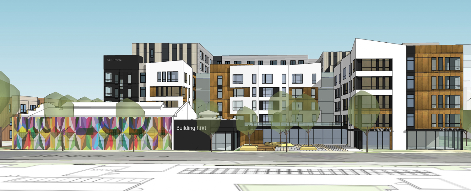 East Santa Clara Street master plan phase two pedestrian view, rendering by Studio T Square
