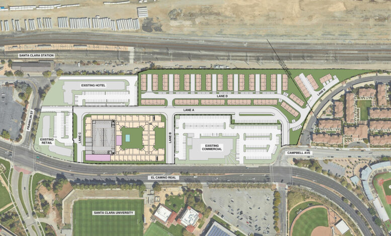El Camino Real proposed site map, illustration by KTGY