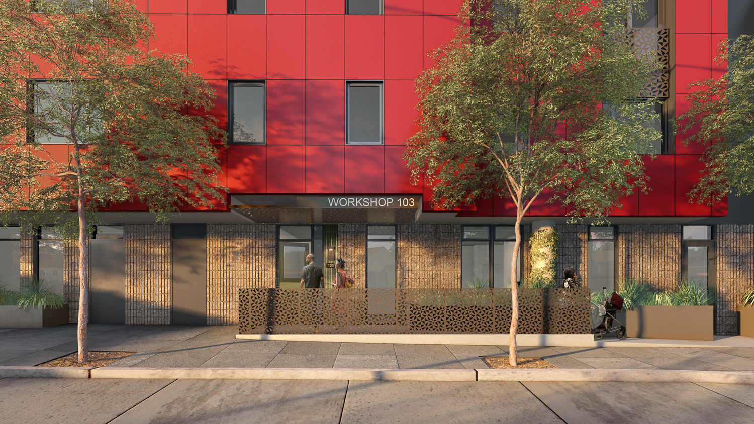 Liberation Park Affordable Housing live-work unit, rendering by Y.A. Studio
