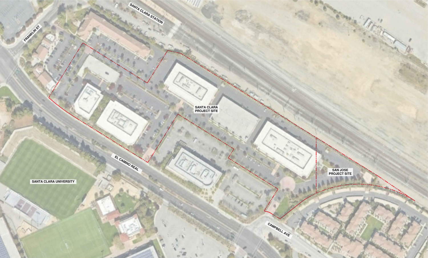 University Station residential development property outline, image courtesy the Morley Bros