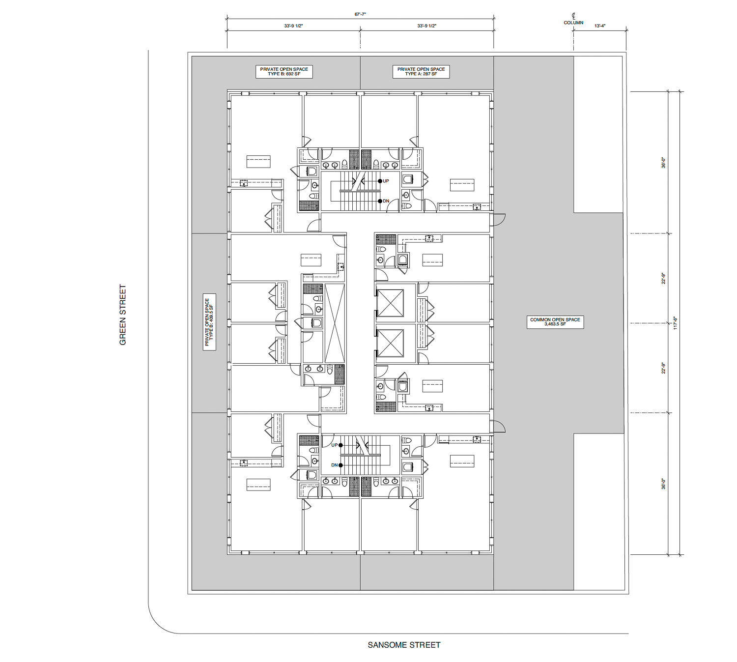 1088 Sansome Street floor plan, illustration by MHA