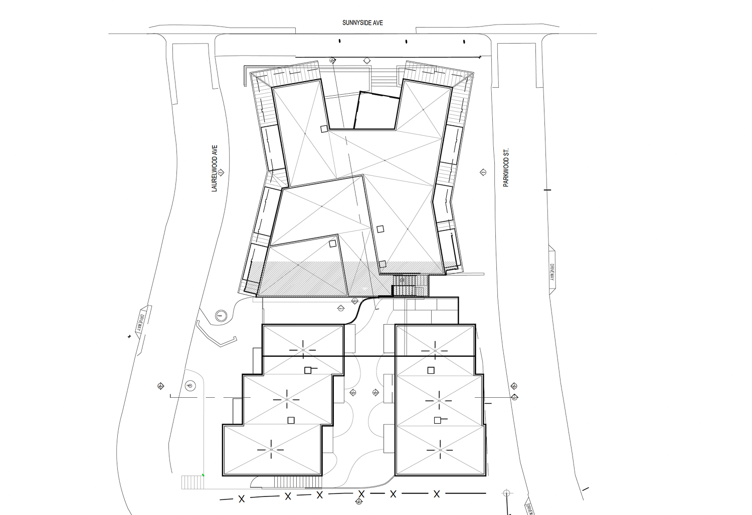 20 Sunnyside Avenue site map, illustration by Geiszler Architects