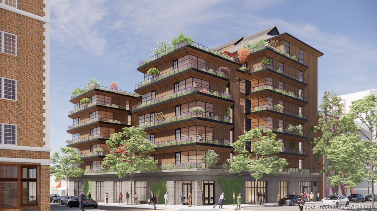 2350 Telegraph Avenue, rendering by Trachtenberg Architects