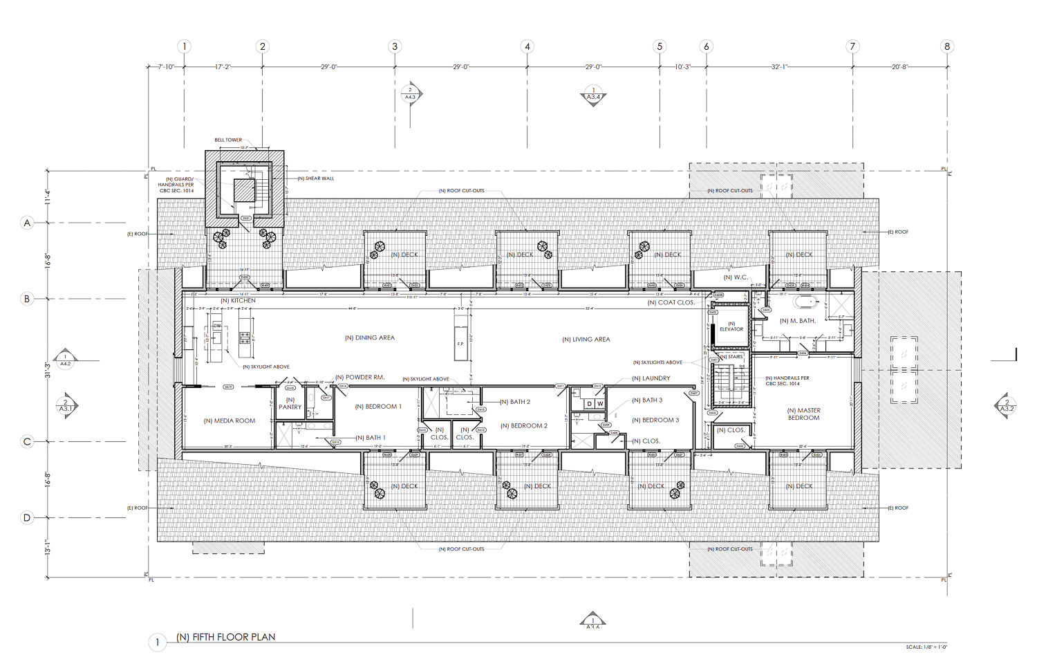 554 Fillmore Street fifth-floor penthouse floor plan, illustration by Architects SF
