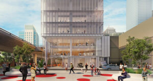 555 Howard Street view from along Tehama Street, rendering by Steelblue