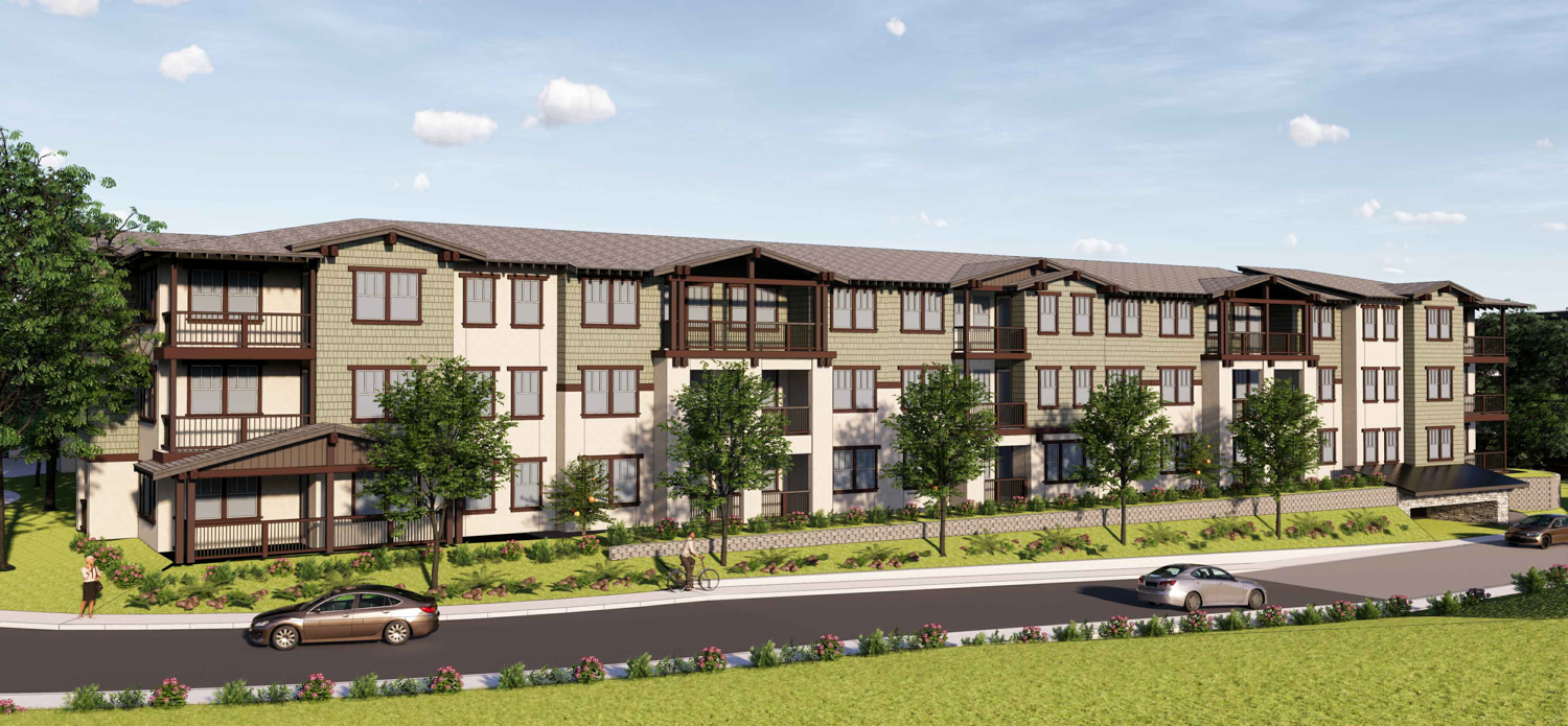 Glen at Heath Farm independent living complex, rendering by KTGY