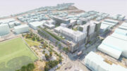 SFMTA Potrero Yard Redevelopment aerial view, rendering by Arcadis