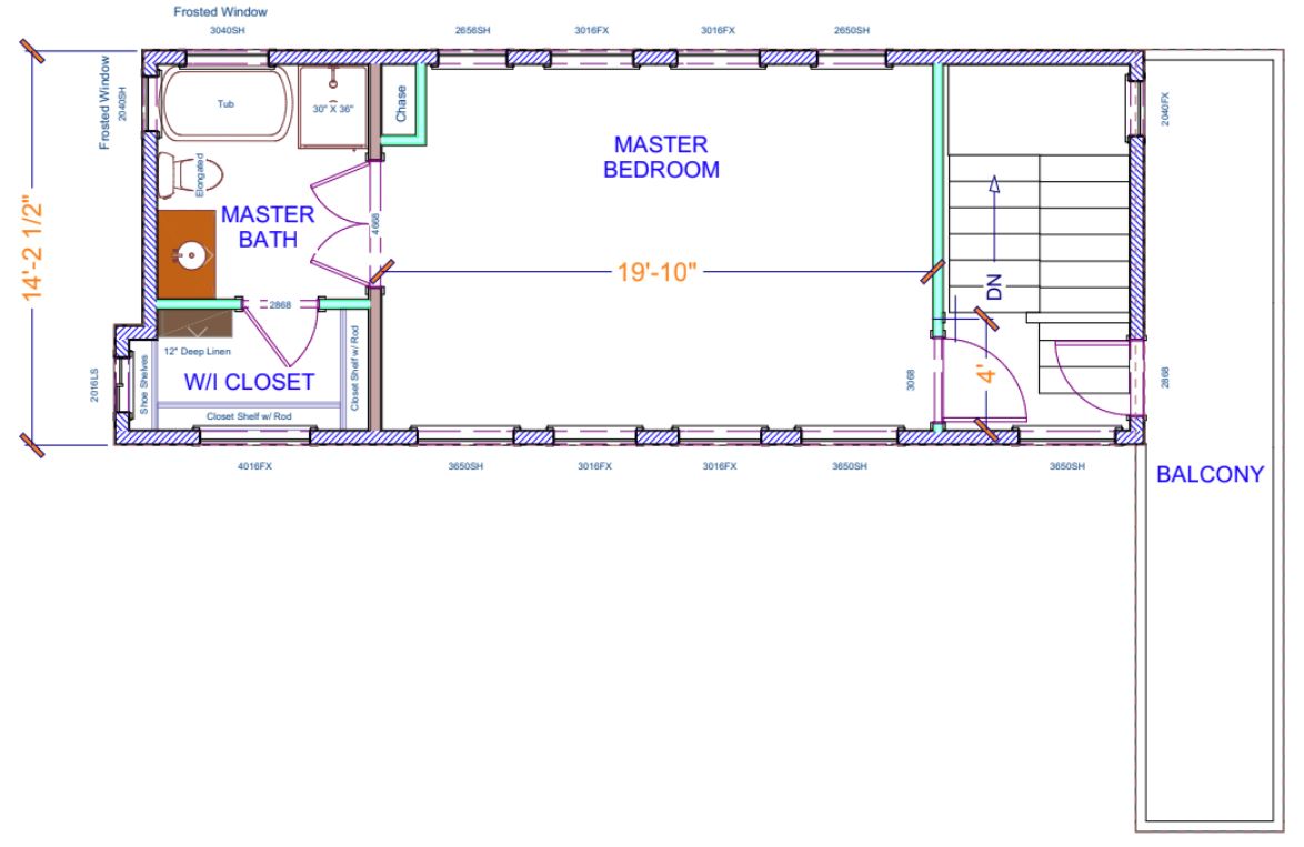 Upper Level Floor Plan at 2102 Foothall Boulevard