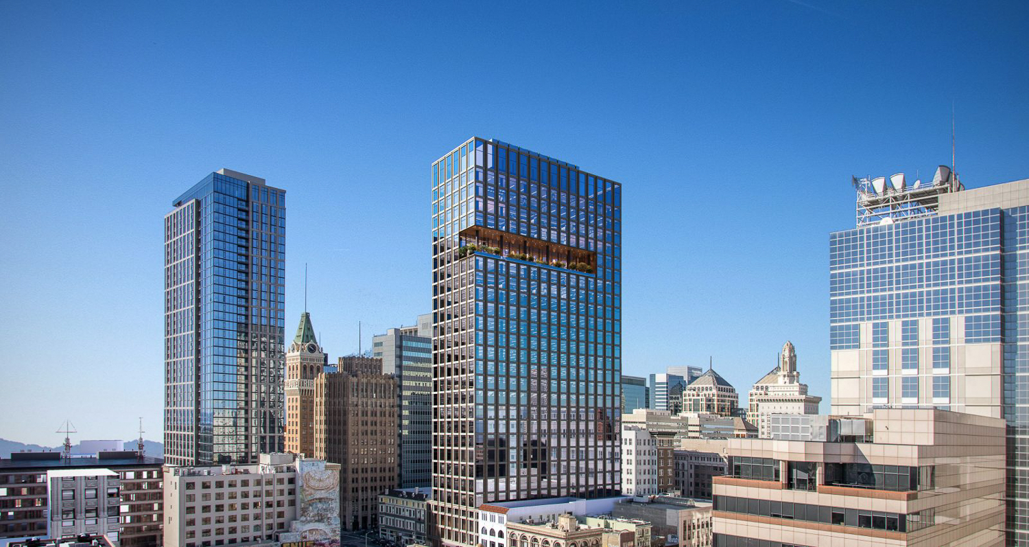 1431 Franklin Street office variant, rendering by LARGE Architecture