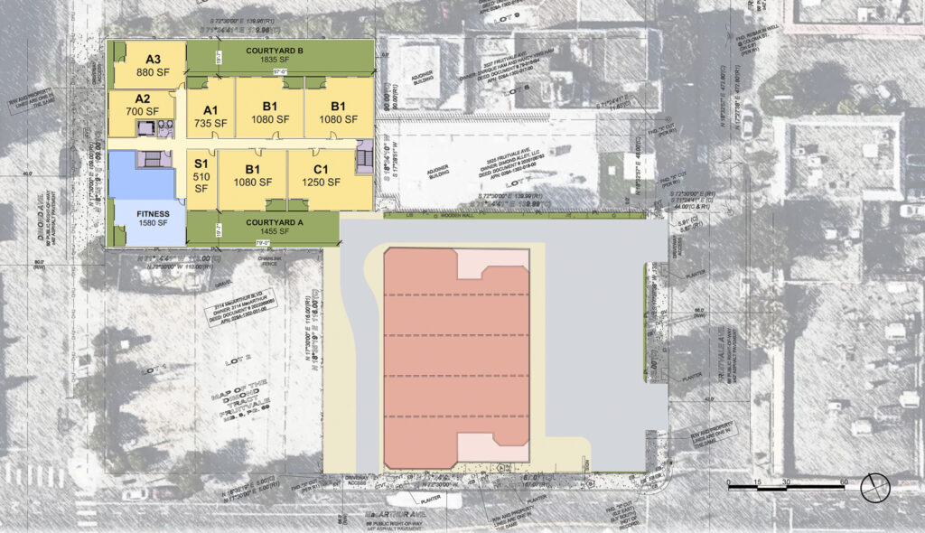 2154 MacArthur Boulevard second-level floor plan, illustration by BDE Architecture
