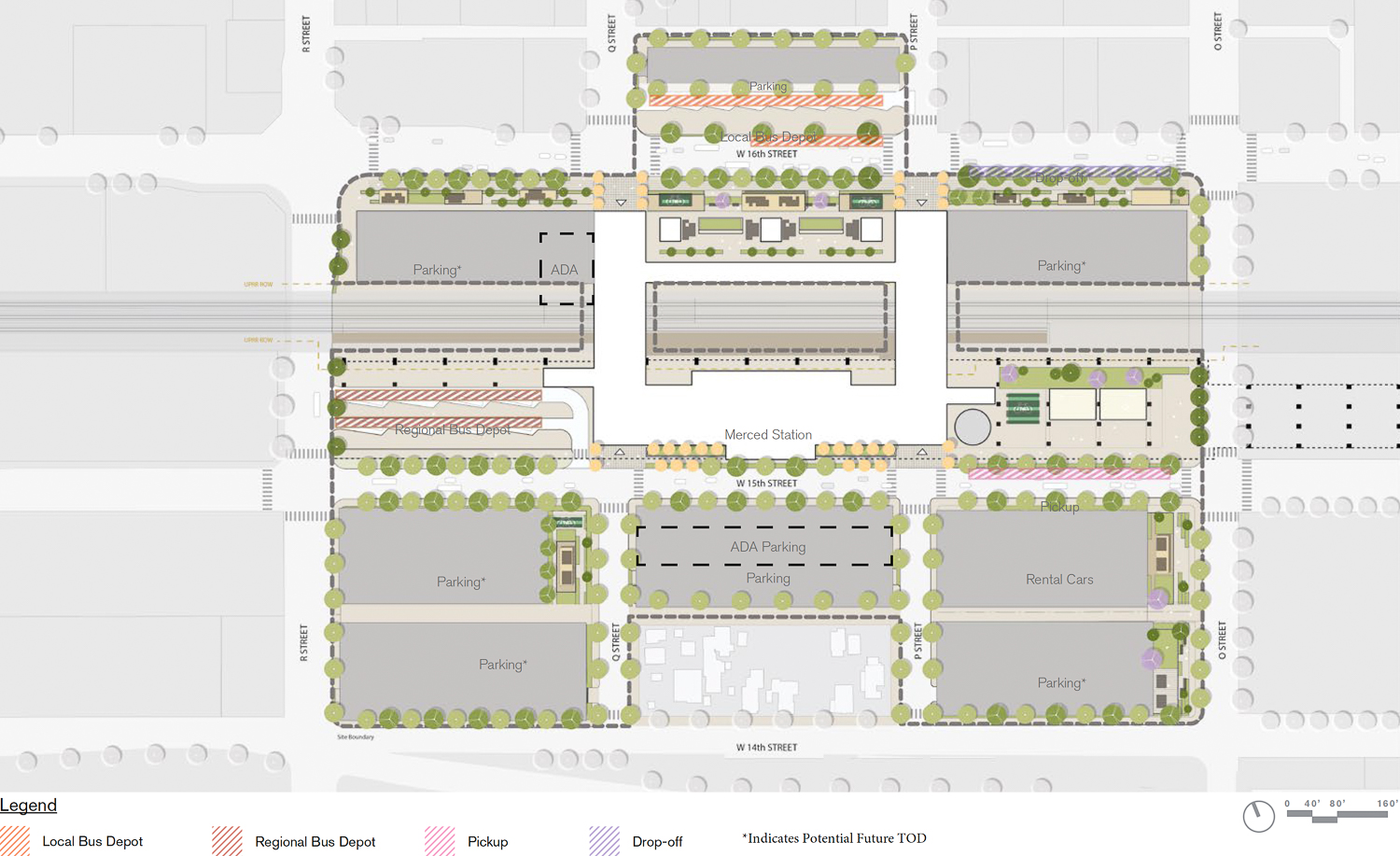 Merced Station site map, illustration by Foster + Partners