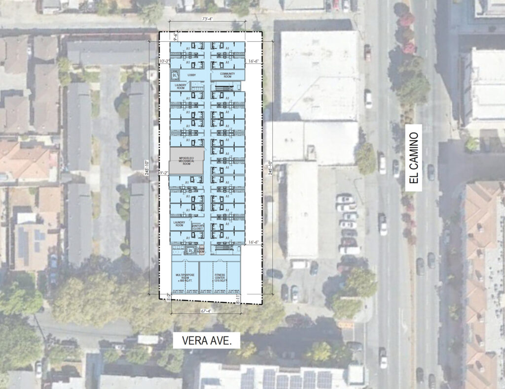 112 Vera Avenue upper-level floor plan, illustration by Architects Orange