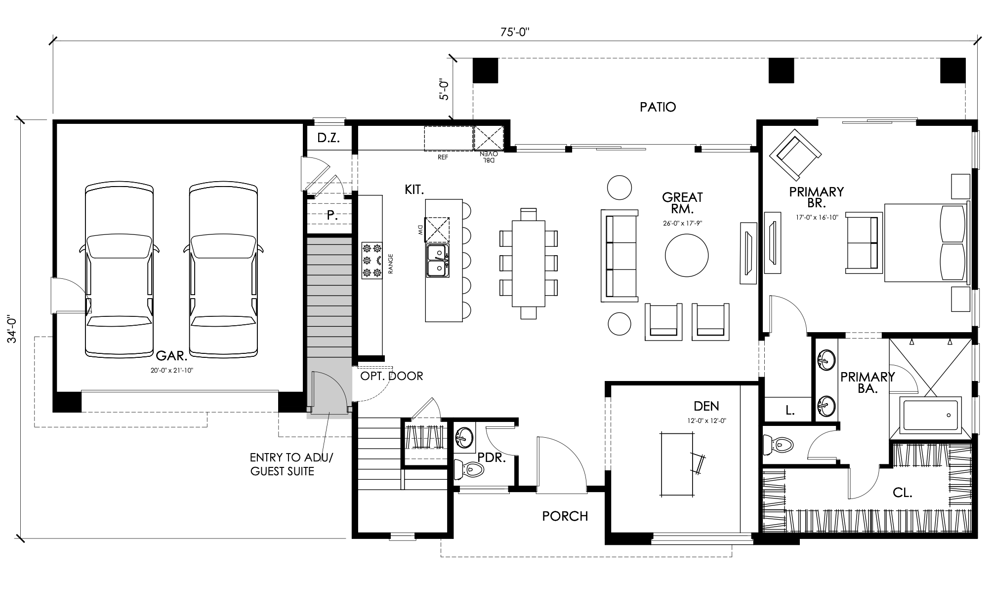 1655 Lincoln Avenue Unit Type 3 First Floor Plan