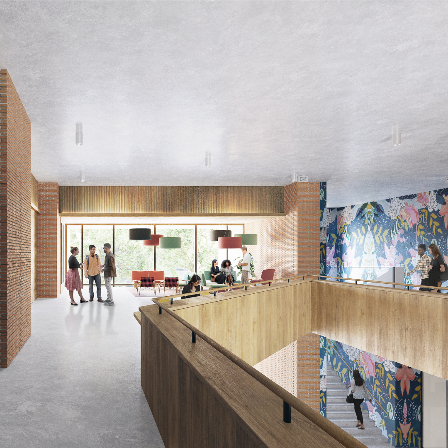 300 Aggie Square interior, rendering by ZGF Architects