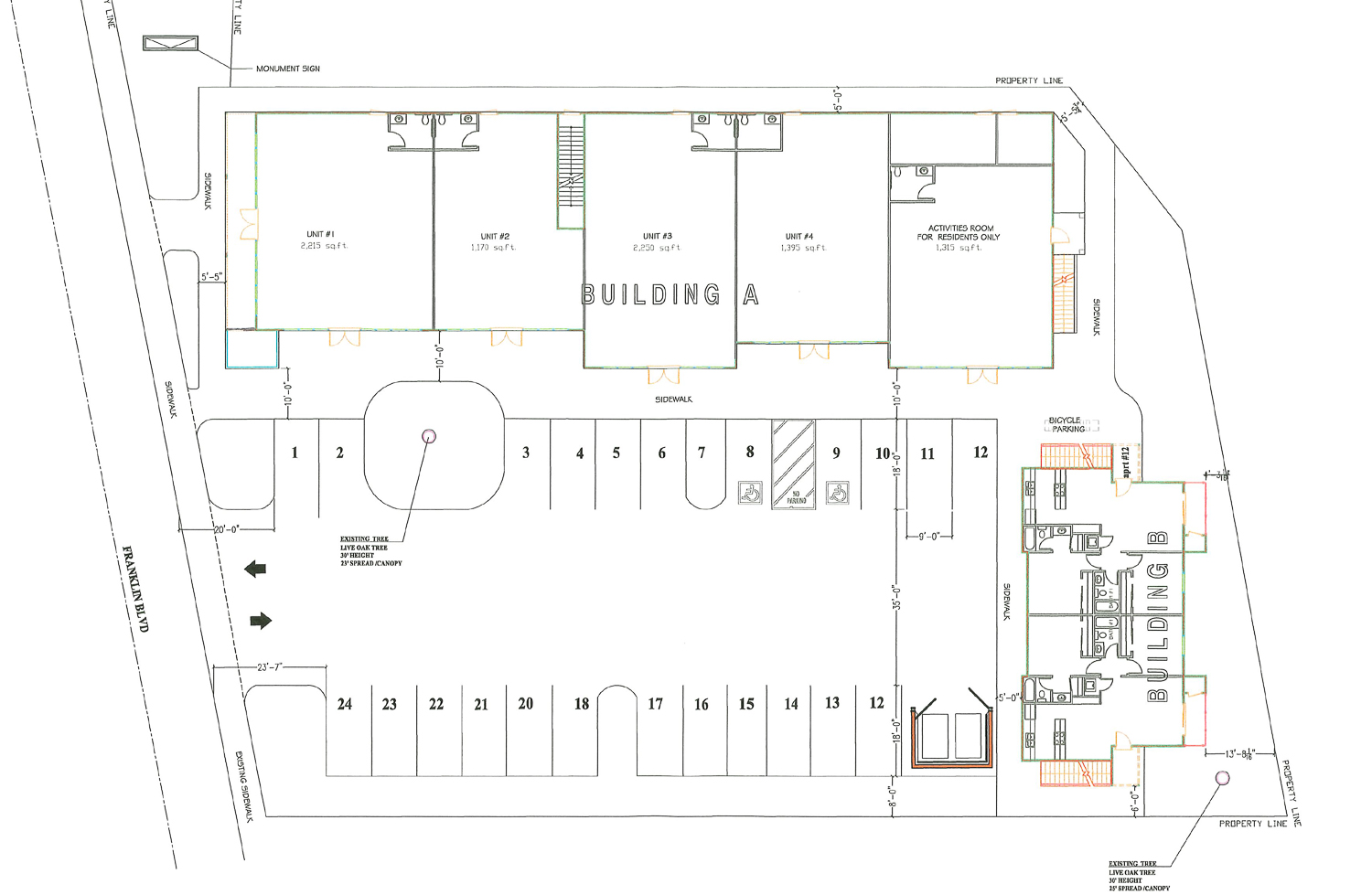3935 Franklin Boulevard, site map by California Design Group