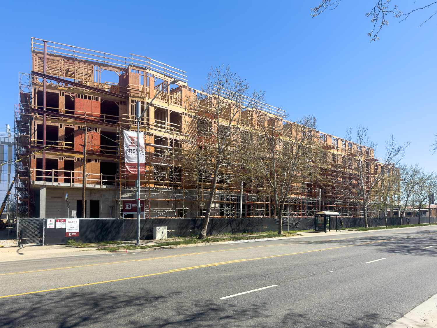 Aggie Square student housing under construction, image by author