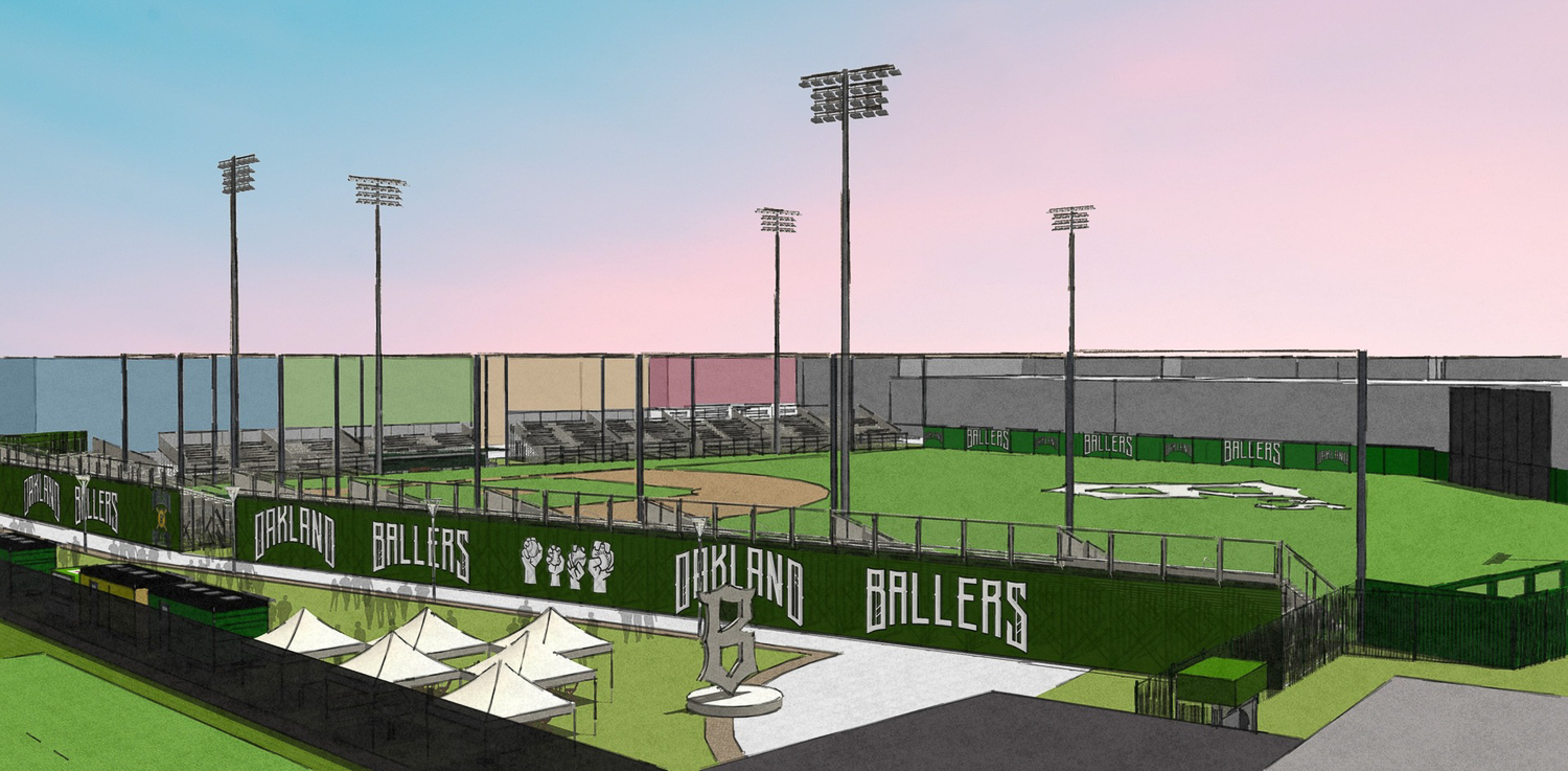 Raimondi Field proposal, rendering published by the Oakland Ballers