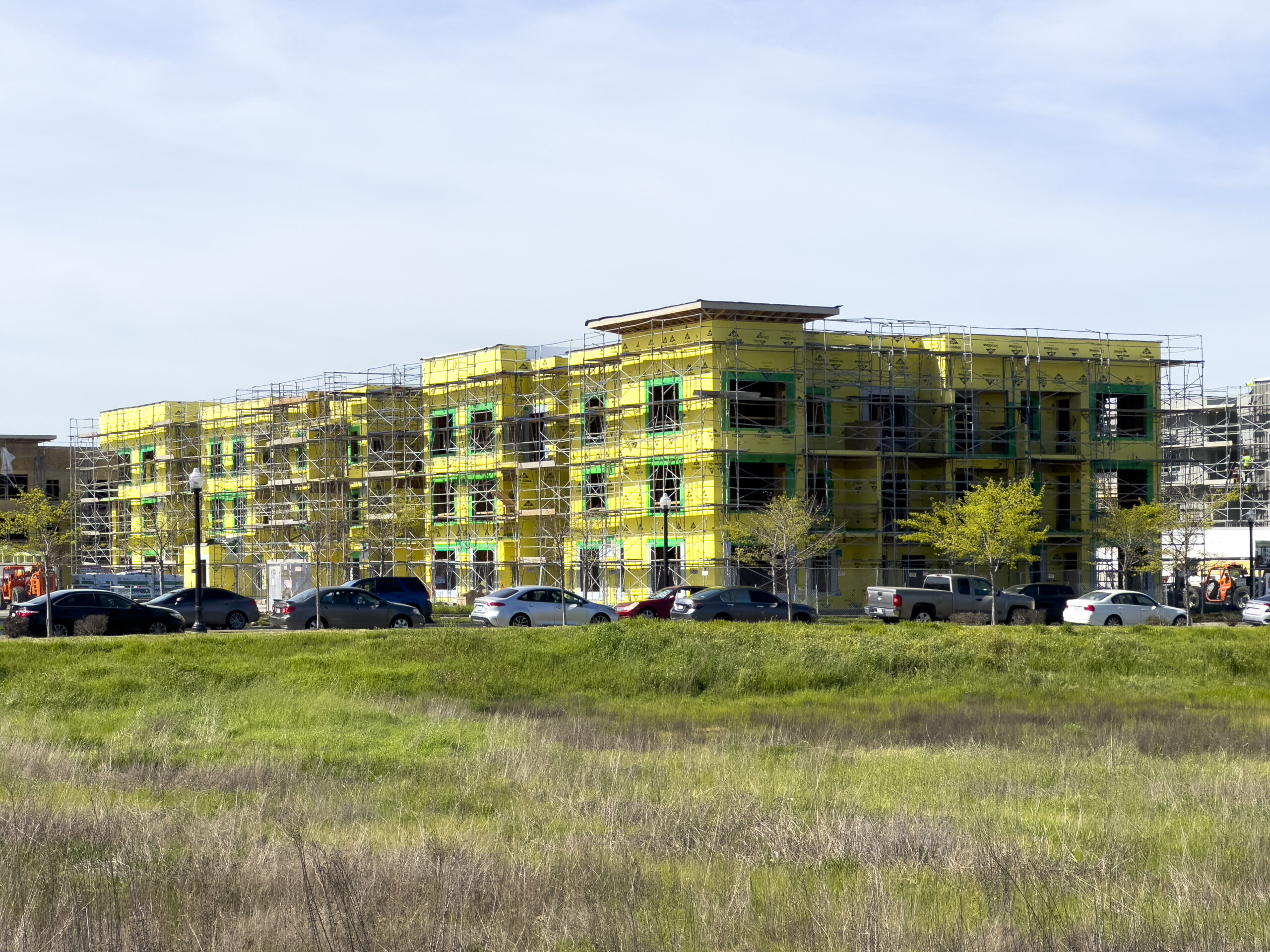 Township 9 townhomes seen from Richards Boulevard, image by author